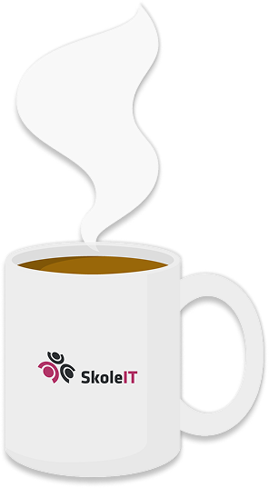 SkoleIT kaffekop med logo
