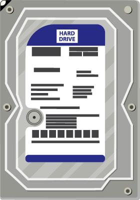 Harddisk illustration – datasikkerhed