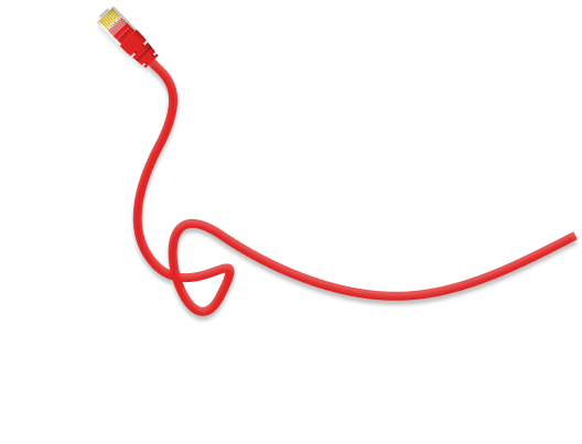 Blåt netværkskabel – dekorativ illustration