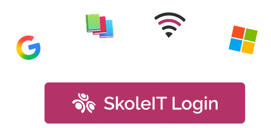 Ikoner for Google, digitale læremidler, WiFi og Microsoft samlet i ét login med SkoleIT Login